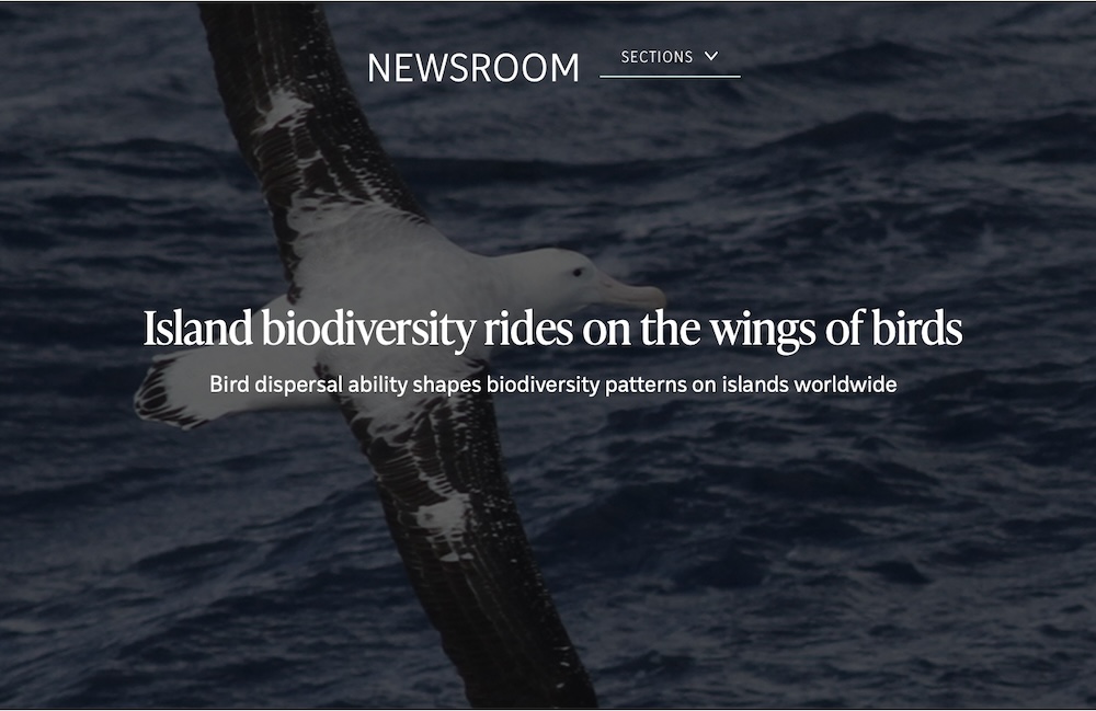 Island biodiversity rides on the wings of birds